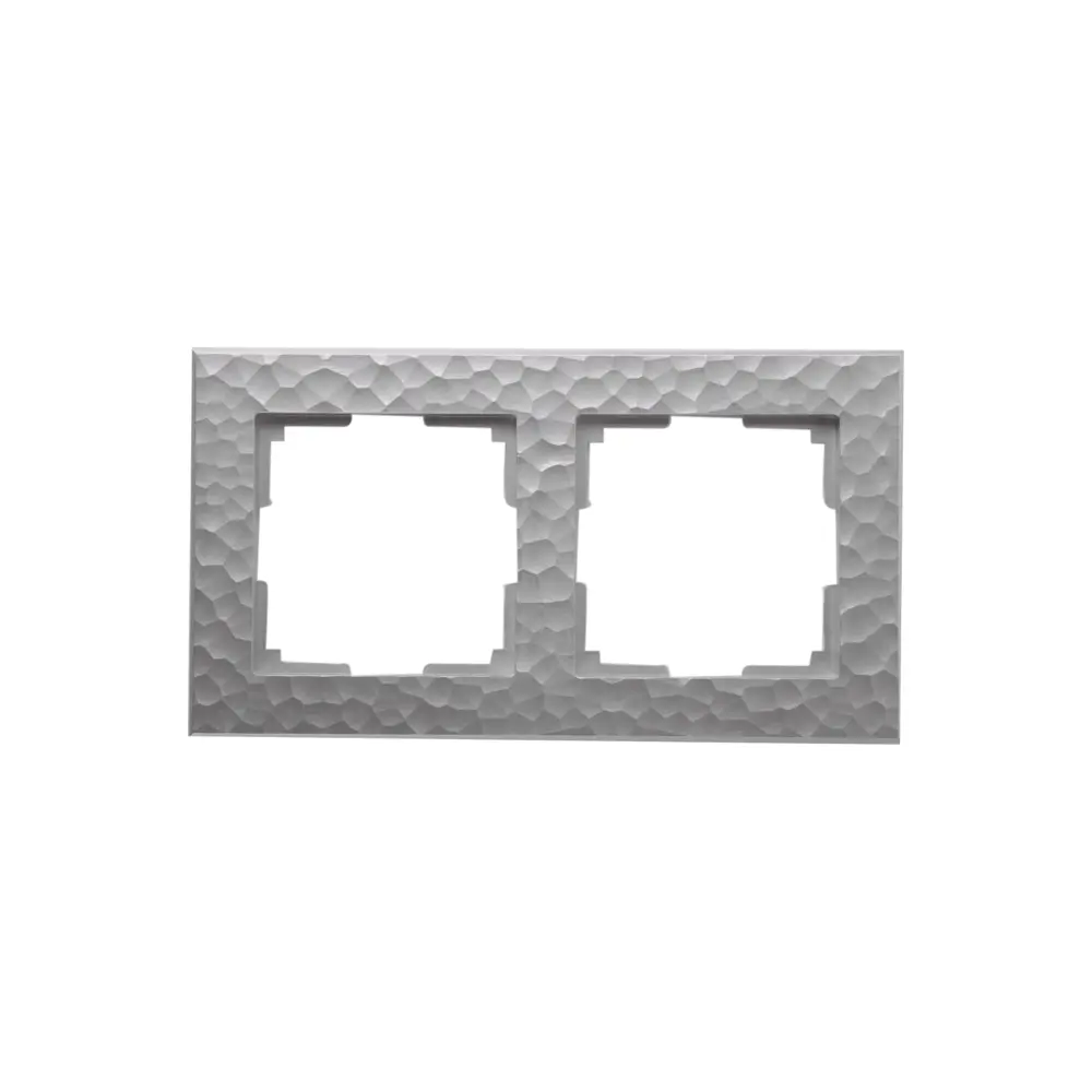 Рамка для розеток и выключателей Werkel Hammer W0022406 2 поста цвет серебряный STLM-2053955