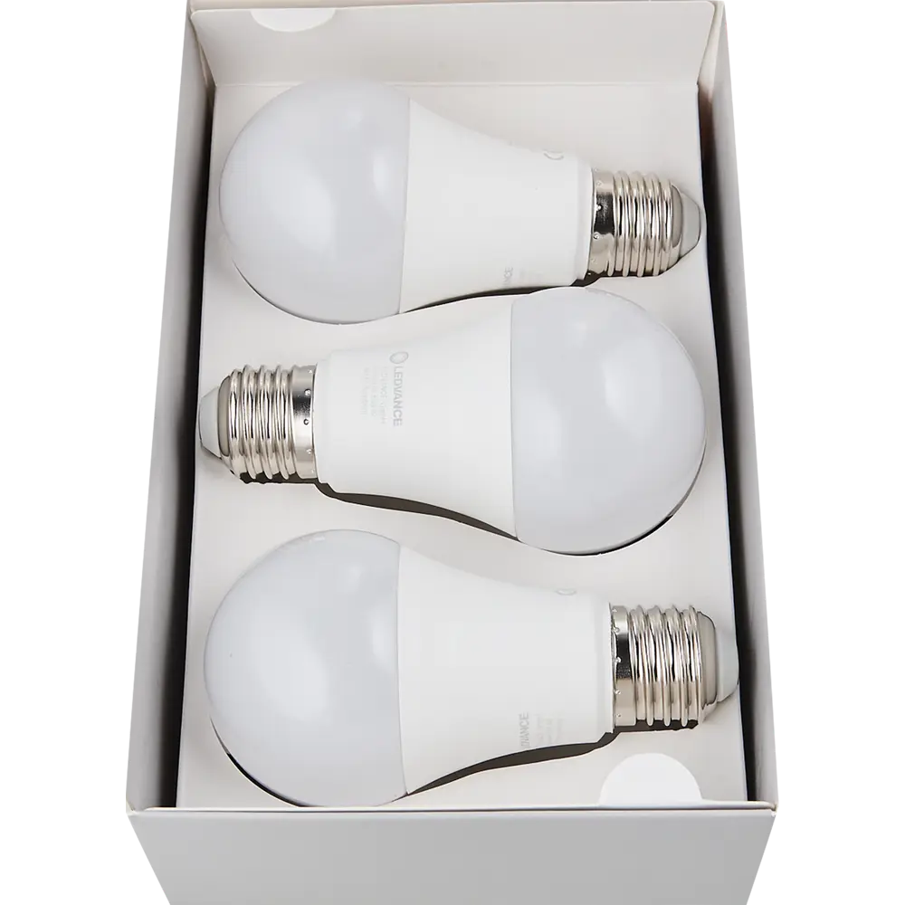 Набор умных ламп светодиодных Wi-Fi Osram Smart Plus E27 220-240 В 9.5 Вт груша матовая 1055 лм теплый белый свет 3 шт 89143934 STLM-2077599 LEDVANCE  - Вид №3