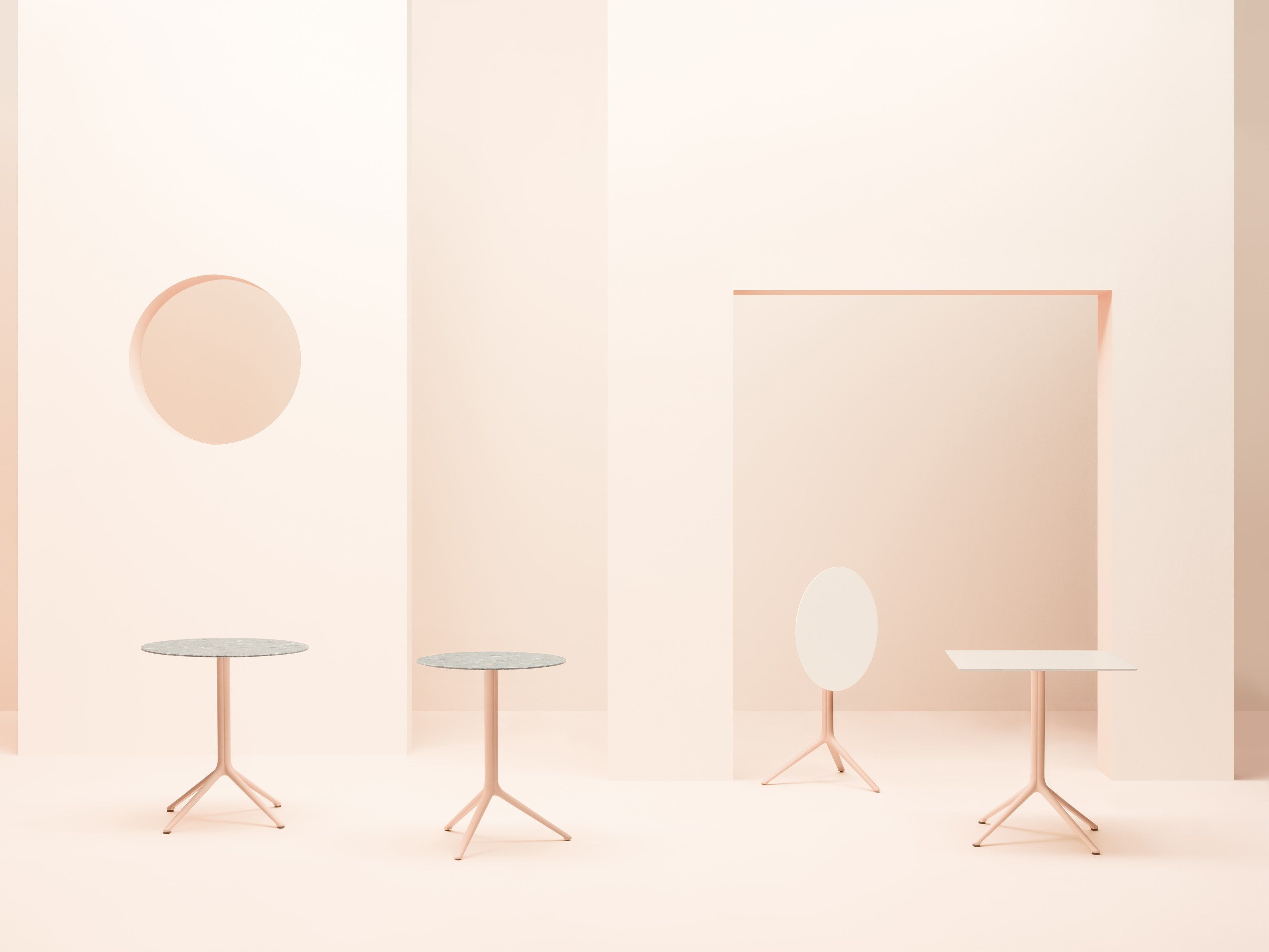 Круглый алюминиевый стол со спицами Pedrali Elliot ARCH-00120174 - Вид №2