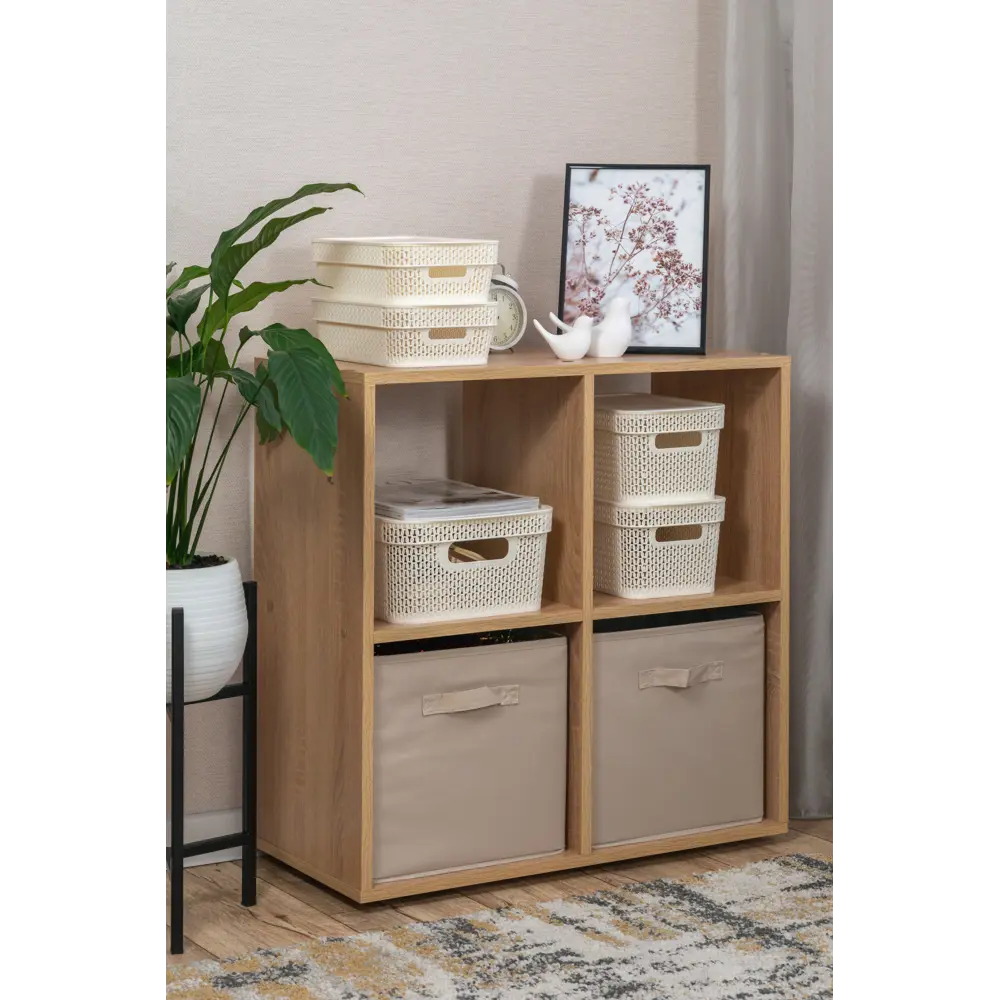 Корзина для хранения Плес 3л прямоугольная цвет белый Santreyd STLM-2203135 - Вид №5