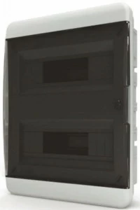 Бокс внутренний на 24 модуля Tekfor (черная прозрачная дверь)