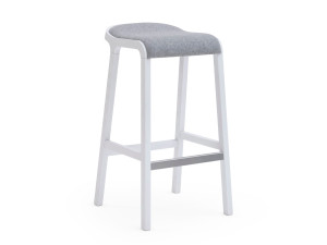 Высокий стул из ясеня с подставкой для ног с мягким сиденьем