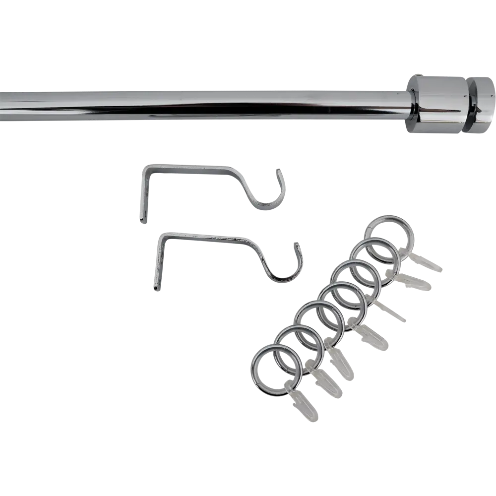 Карниз однорядный Цилиндр Inspire 160-300 см цвет хром STLM-2018333 - Вид №1