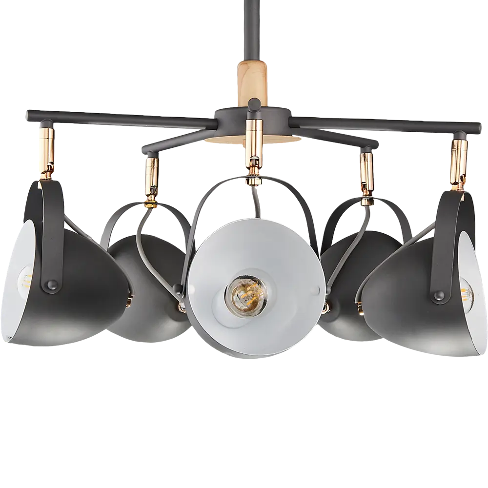 Люстра потолочная Надин, 5 ламп, 15 м², цвет серый WINK STLM-2013318 - Вид №3