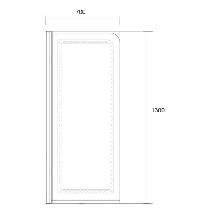 Стеклянная стена ванны Gentry Home Аркадия ARCH-00058661 - Вид №2