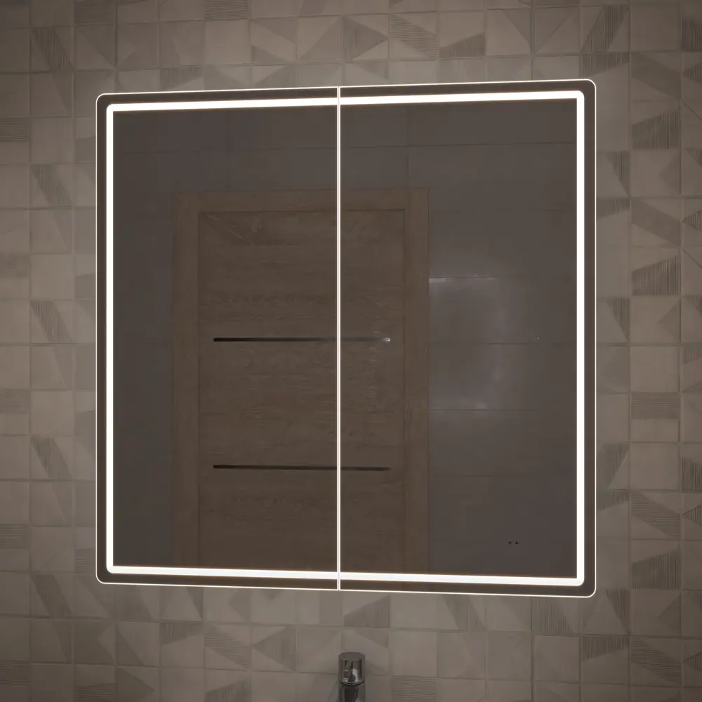 Зеркальный шкаф Vigo Look с подсветкой для ванной 80×80 см 82999525 STLM-0038670 - Вид №8