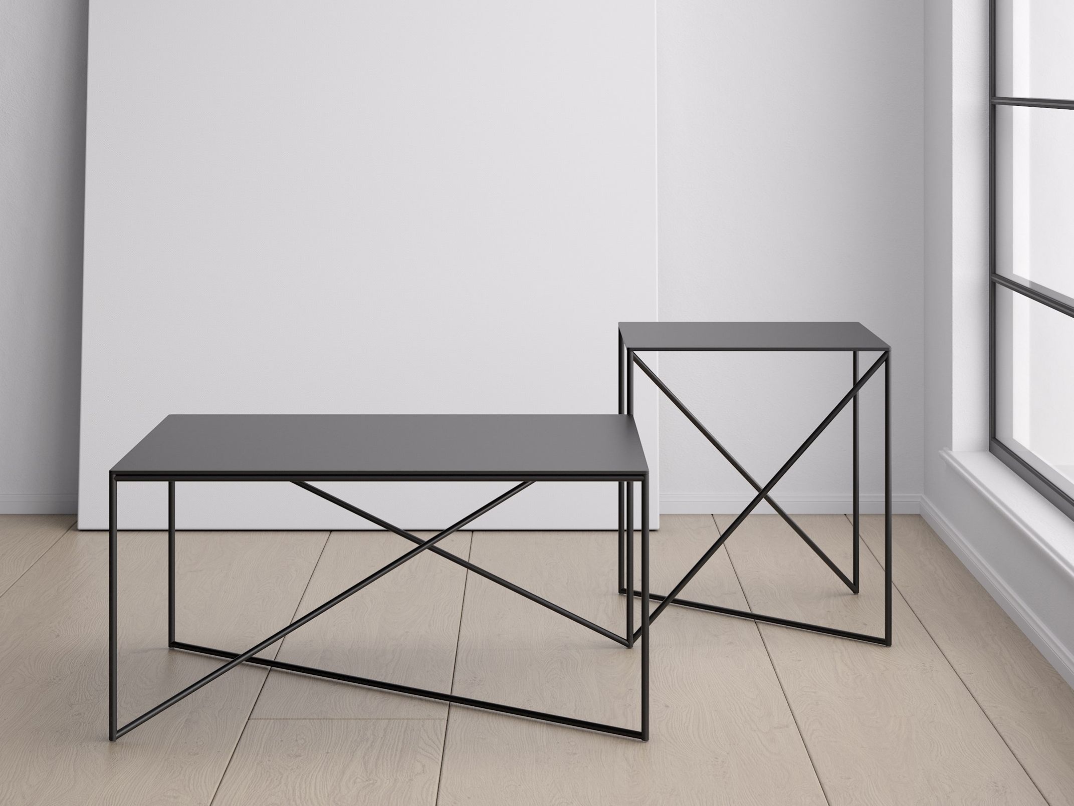 Прямоугольный журнальный столик из стали и алюминия Grupa Dot ARCH-00023994 - Вид №4