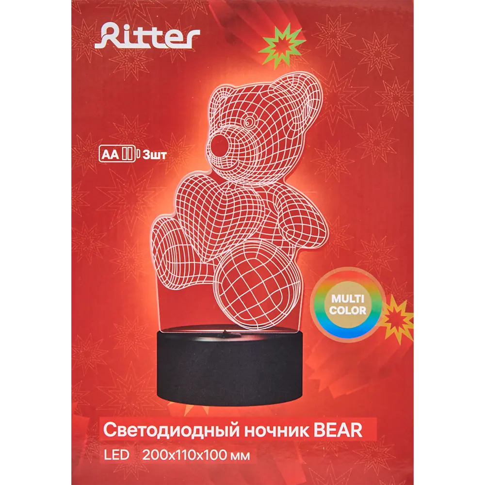 Ночник Ritter Teddy Bear 29253 1 на батарейках STLM-2044016 - Вид №12