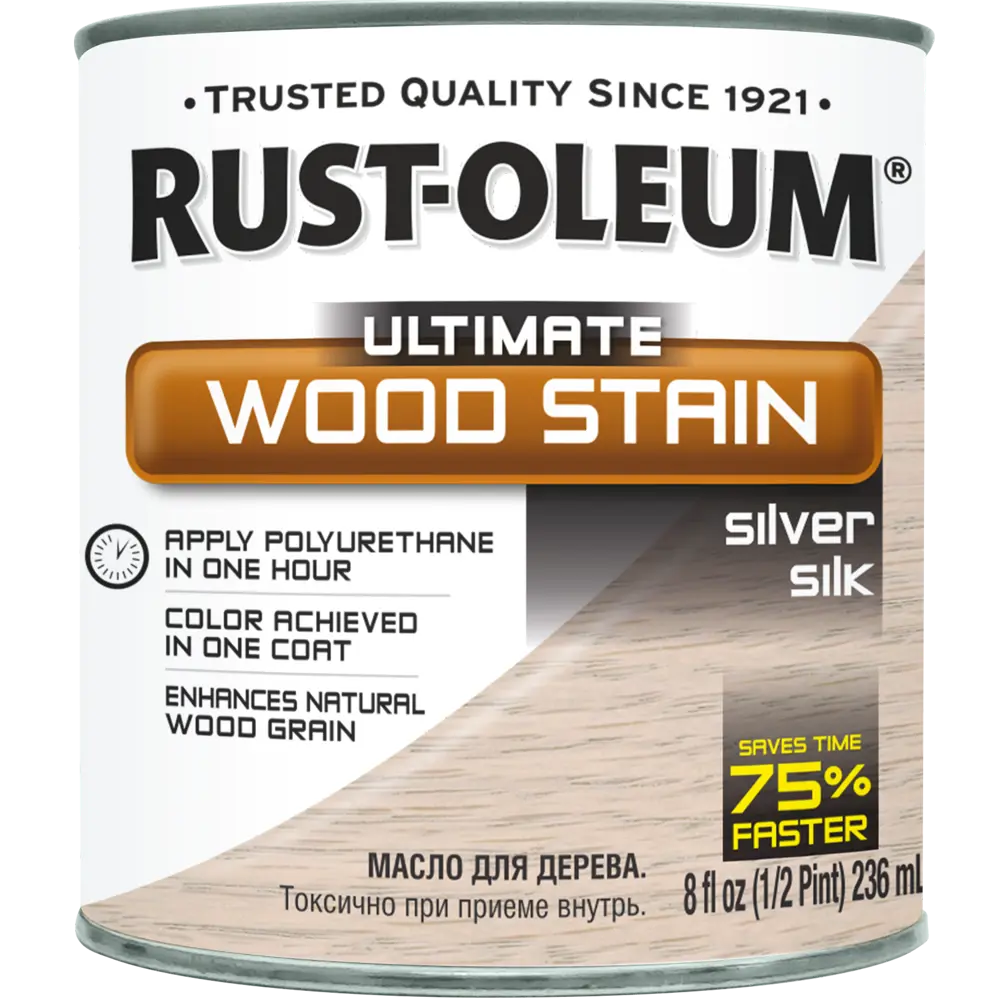 Масло тонирующее Ultimate цвет серебристый шелк 0.236 л RUST-OLEUM STLM-2158718 - Вид №1