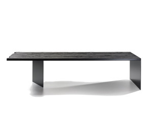 Прямоугольный обеденный стол из металла и дерева