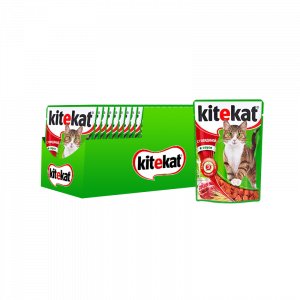 ПР0037571*28 Корм для кошек говяд в соусе конс. пауч 85г (упаковка - 28 шт) Kitekat