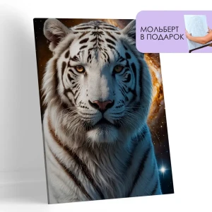 91979430 Картина по номерам холст на подрамнике Ifutureart 40х50 Белый тигр - дикое животное STLM-1490157