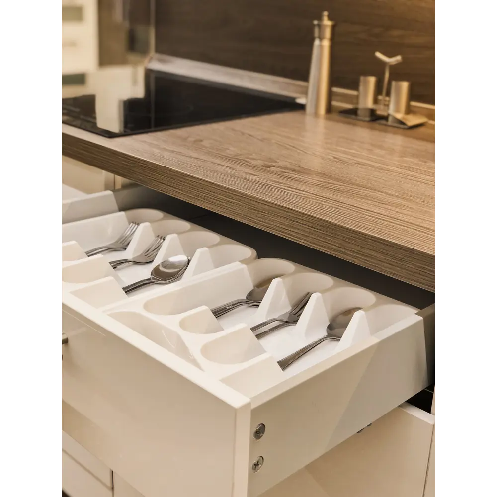 Лоток для столовых приборов 33.5x26x4.8 см полипропилен цвет белый Santreyd STLM-2113009 - Вид №4