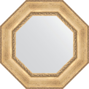 BY 7390 Зеркало в багетной раме - состаренное серебро с орнаментом 120 mm EVOFORM Octagon