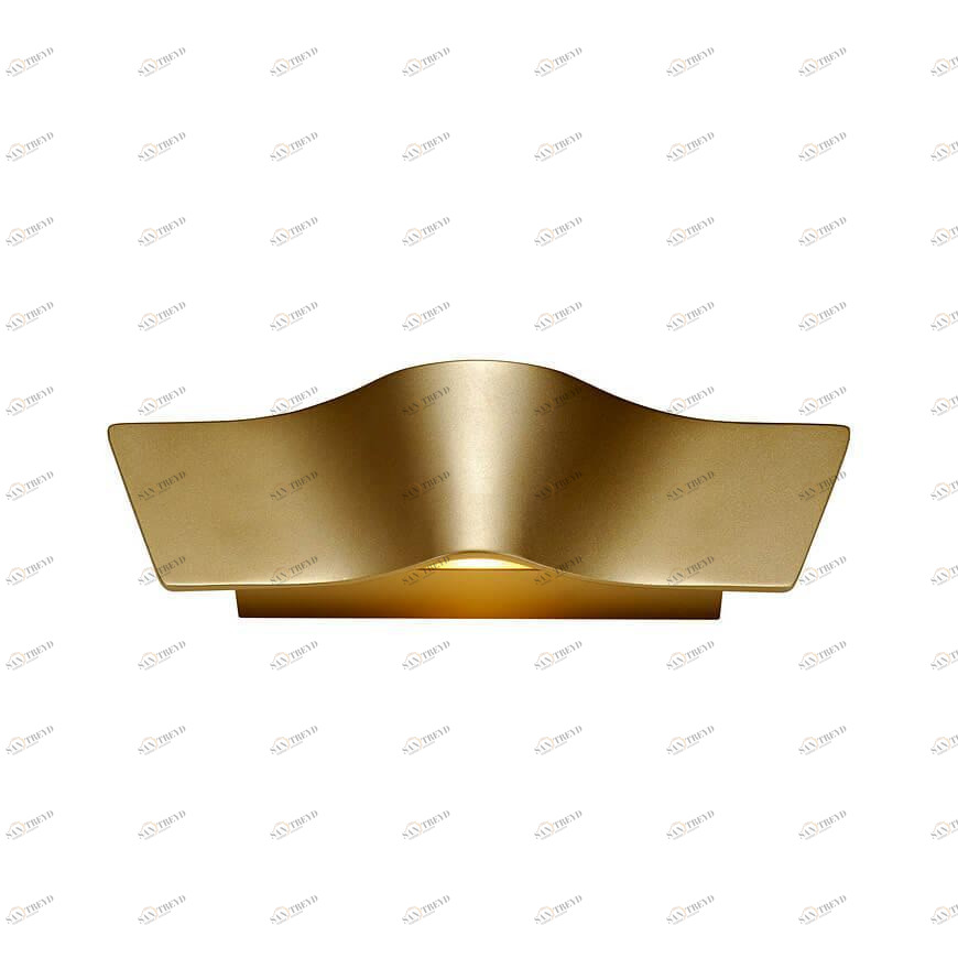 Настенный светодиодный светильник золото SLV Wave Wall 25 147823 SLV WAVE BRASS 00-3890774 Золото 