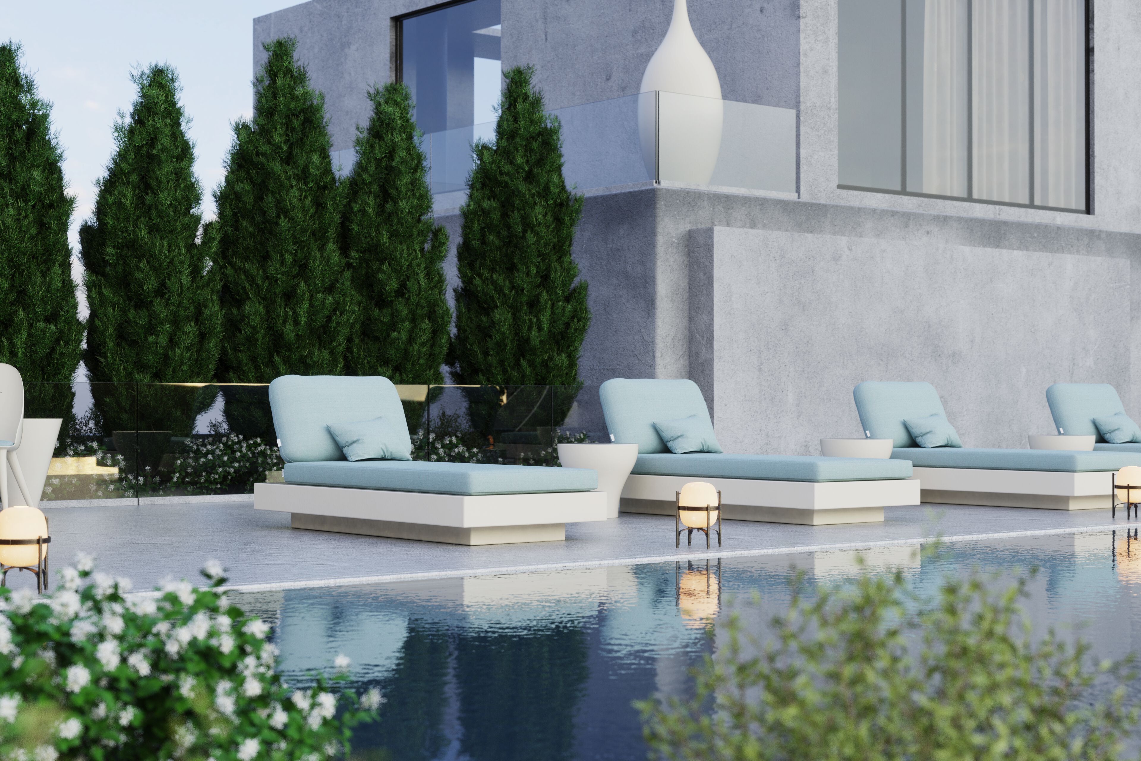 Садовая кровать из Sunbrella® и стекловолокна GANSK ARCH-00062374 - Вид №5