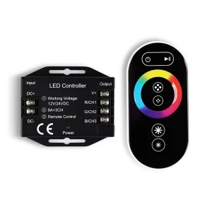 Контроллер Ambrella Light для светодиодных лент RGB с сенсорным радио пультом 2.4G 24A 12 В 288 Вт 24 В 576 Вт