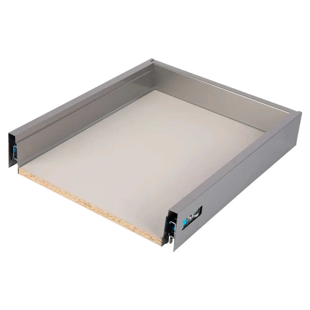 Ящик с плавным закрыванием 41.8x48x9.4 см Delinia D45/S МДФ цвет серый DELINIA ID Smart STLM-2101283 - Вид №1