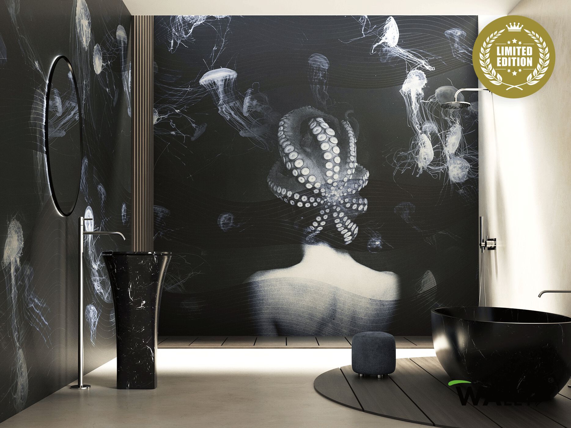 Моющиеся нетканые обои WALLYART ABISSO ARCH-00093234