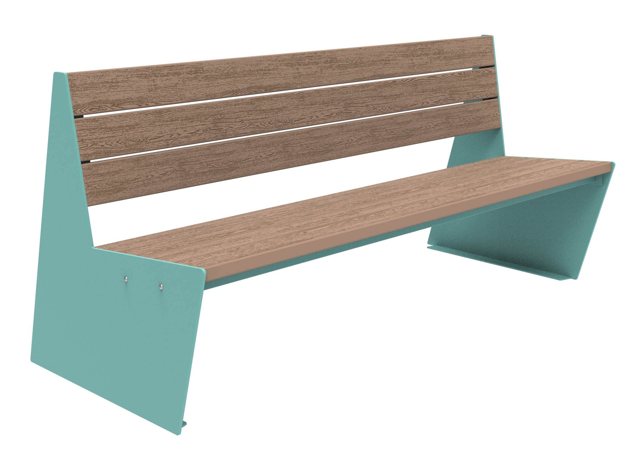 Скамья WPC со спинкой Lazzari Sharp ARCH-00095832 - Вид №30