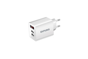 17579060 Сетевое зарядное устройство 2 USB белый Display EX-Z-791 EXPLOYD