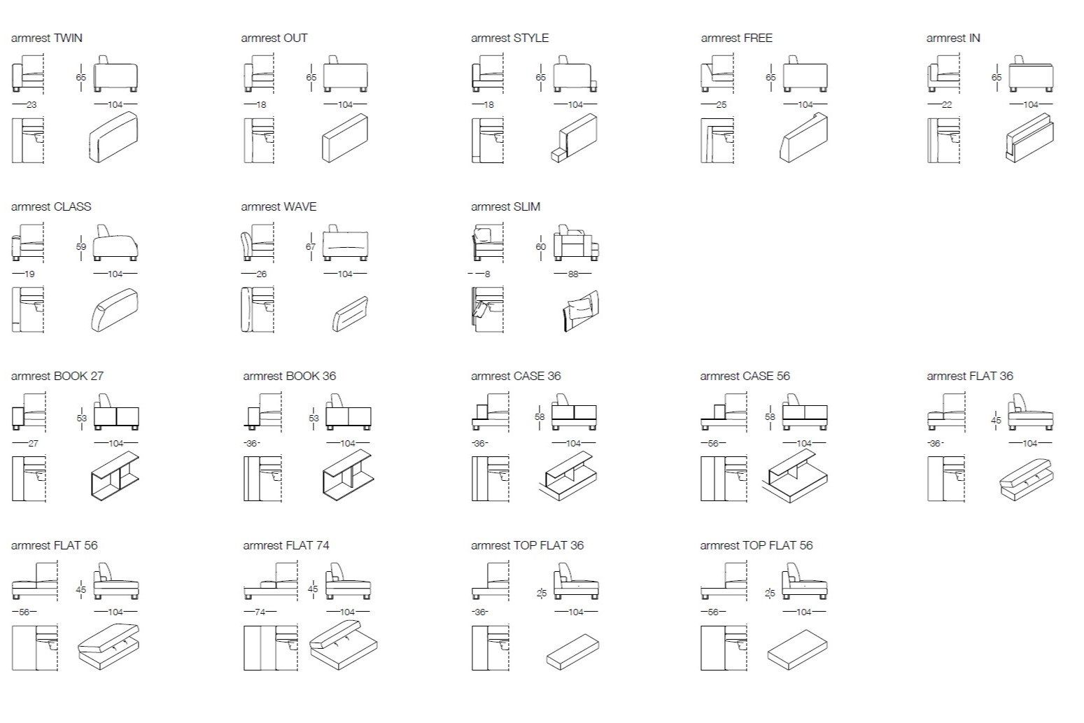 Съемный диван из ткани Frigerio Davis ARCH-00019297 - Вид №7