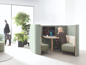 Акустическая ткань офис остров для встречи