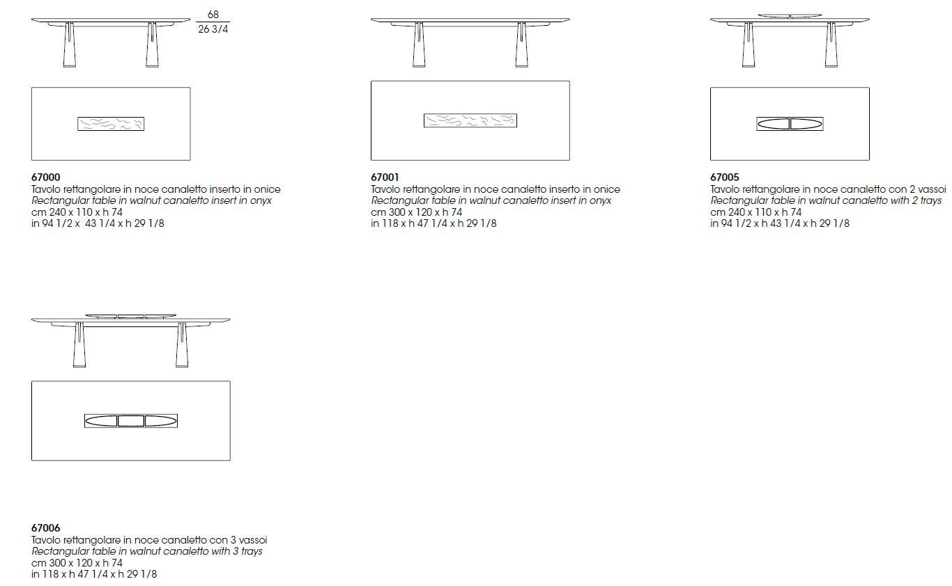 Деревянный прямоугольный стол Giorgetti FANG ARCH-00017771 - Вид №3