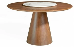 Angel Cerdá Круглый деревянный обеденный стол с ленивой сьюзан Nature life