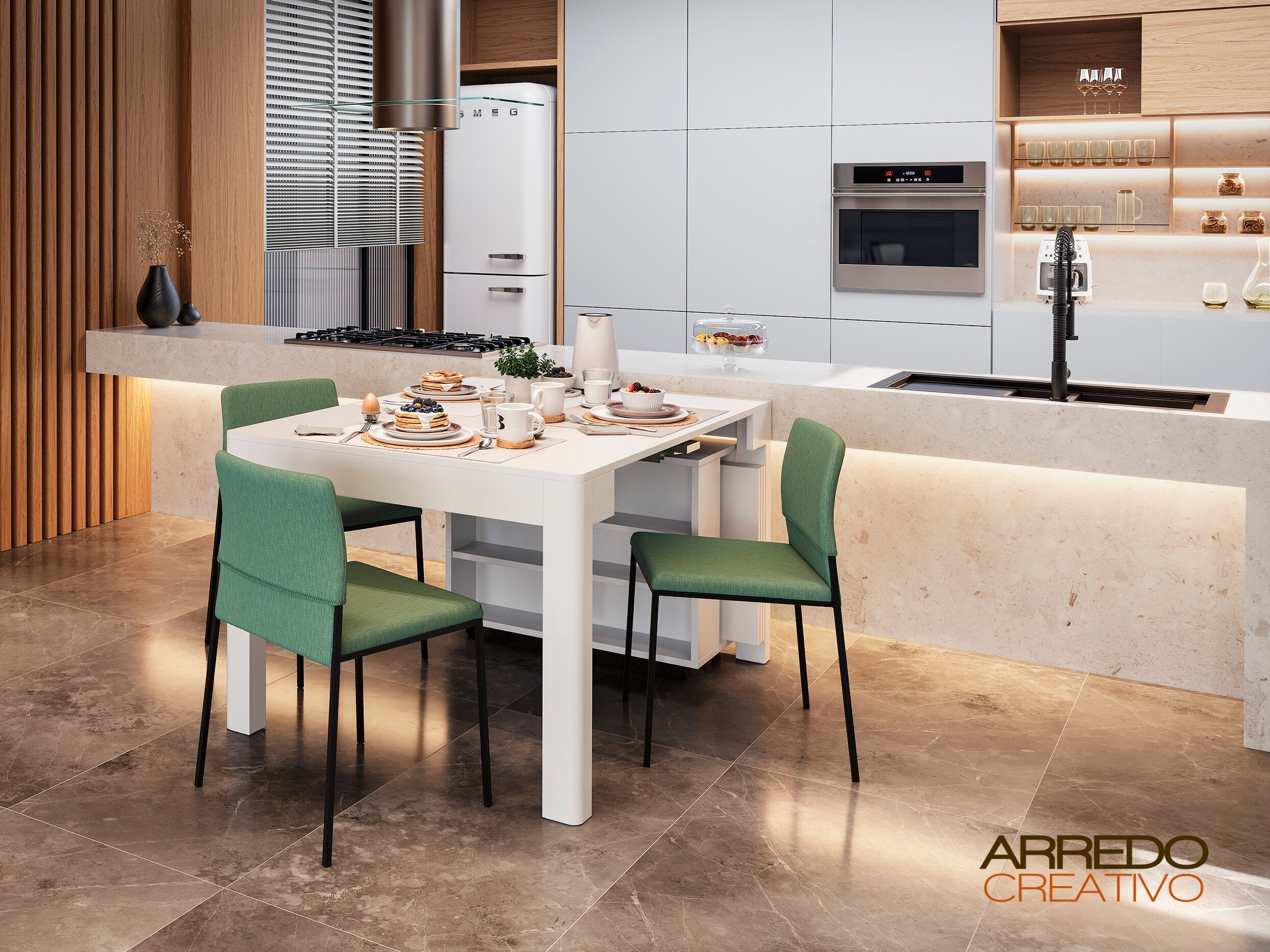 Выдвижной выдвижной консольный стол Arredo Creativo ARCH-00003063 - Вид №2