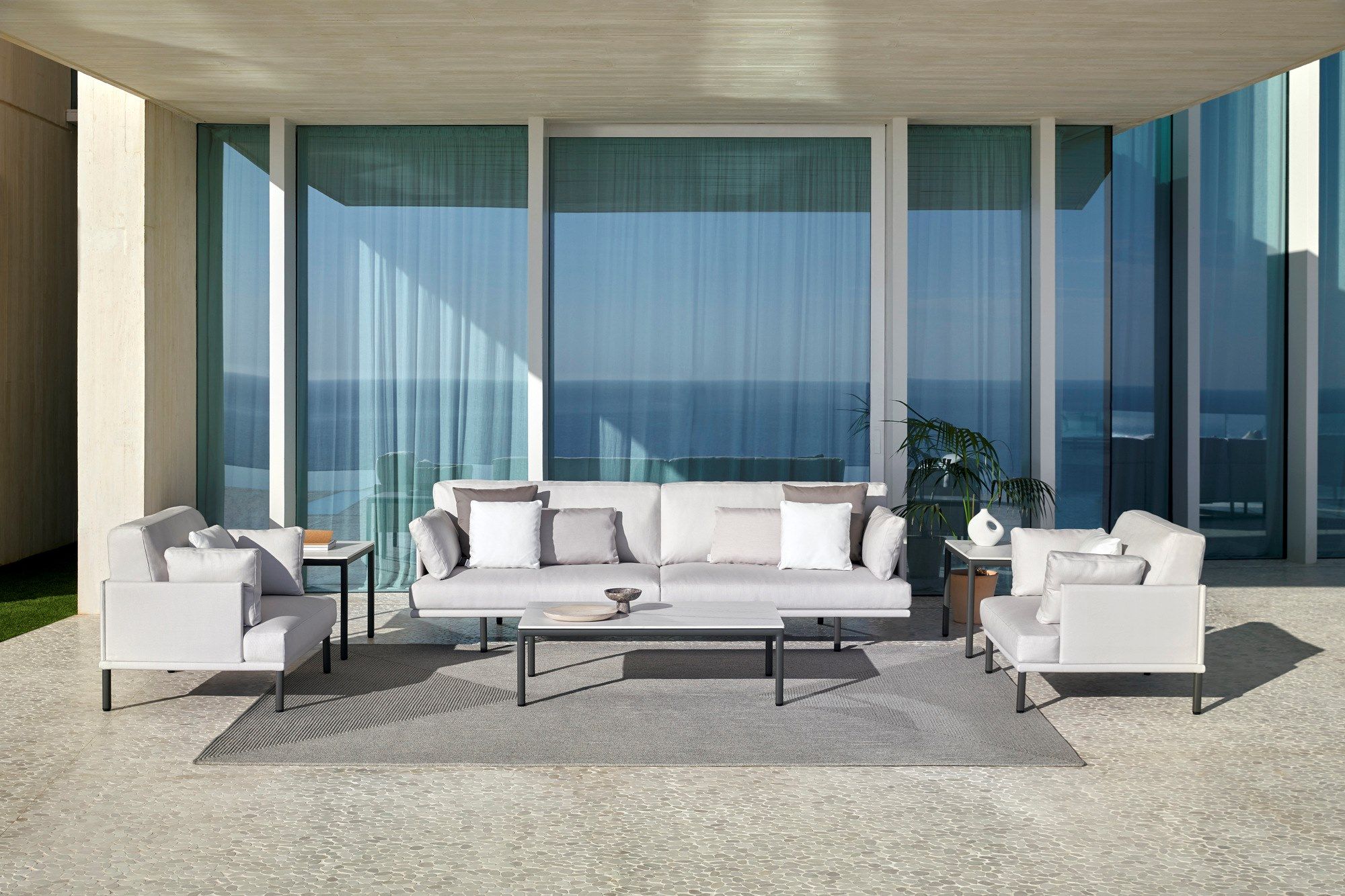 3-местный тканевый садовый диван POINT Long Island ARCH-00099072 - Вид №1