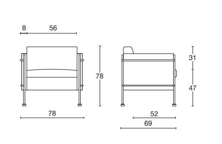 Кожаное кресло с подлокотниками Diemme Джаз ARCH-00063322 - Вид №6