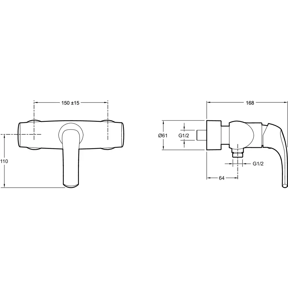 Смеситель для душа Jacob Delafon Nateo однорычажный цвет хром STLM-2123978 - Вид №5