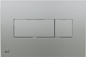 90729429 Панель смыва BASIC M372 цвет серый / серебристый STLM-0358030 ALCAPLAST