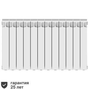 Радиатор секционный Rifar Monolit M50012RAL1015 500/100 12 секций боковое подключение биметалл бежевый