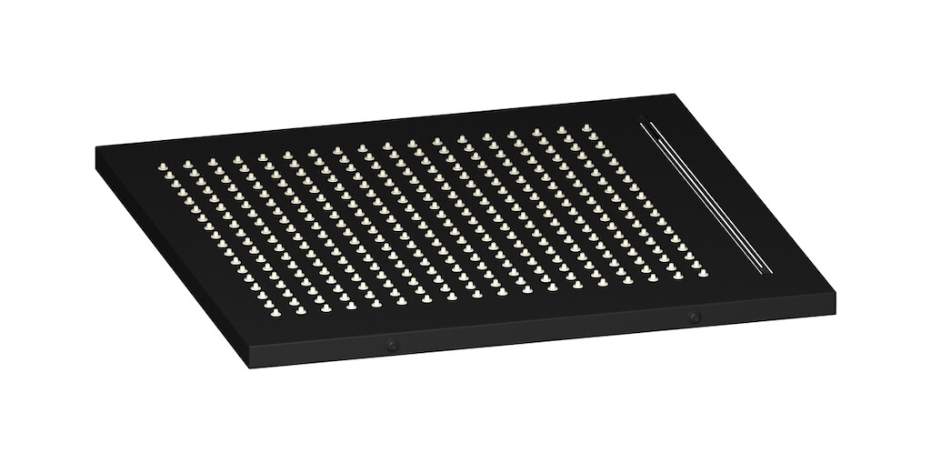 Полувстроенный верхний душ с режимами - дождь и водопад WE ARE IB av360np Matt Black Aqua