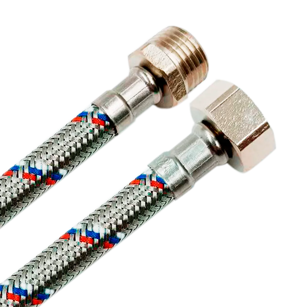 Гибкая подводка РОСТЕРМ для воды 1/2" 60 см с оплеткой из нержавеющей стали 89409403 STLM-1576915