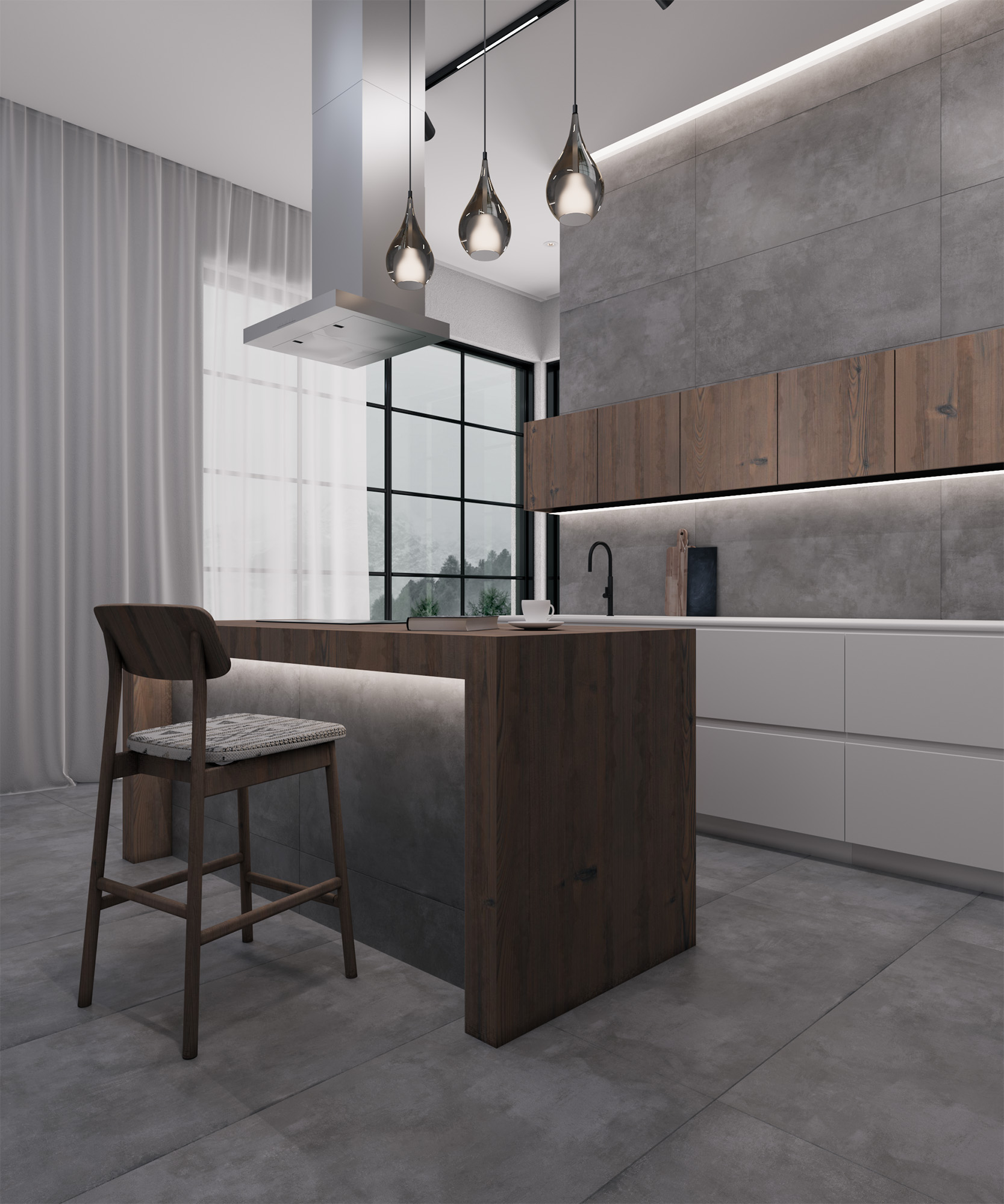 Керамогранит CEMENTUM GRIS 60х120 Arcadia Ceramica RT7001-A STLM-1334921 89383786 - Вид №3