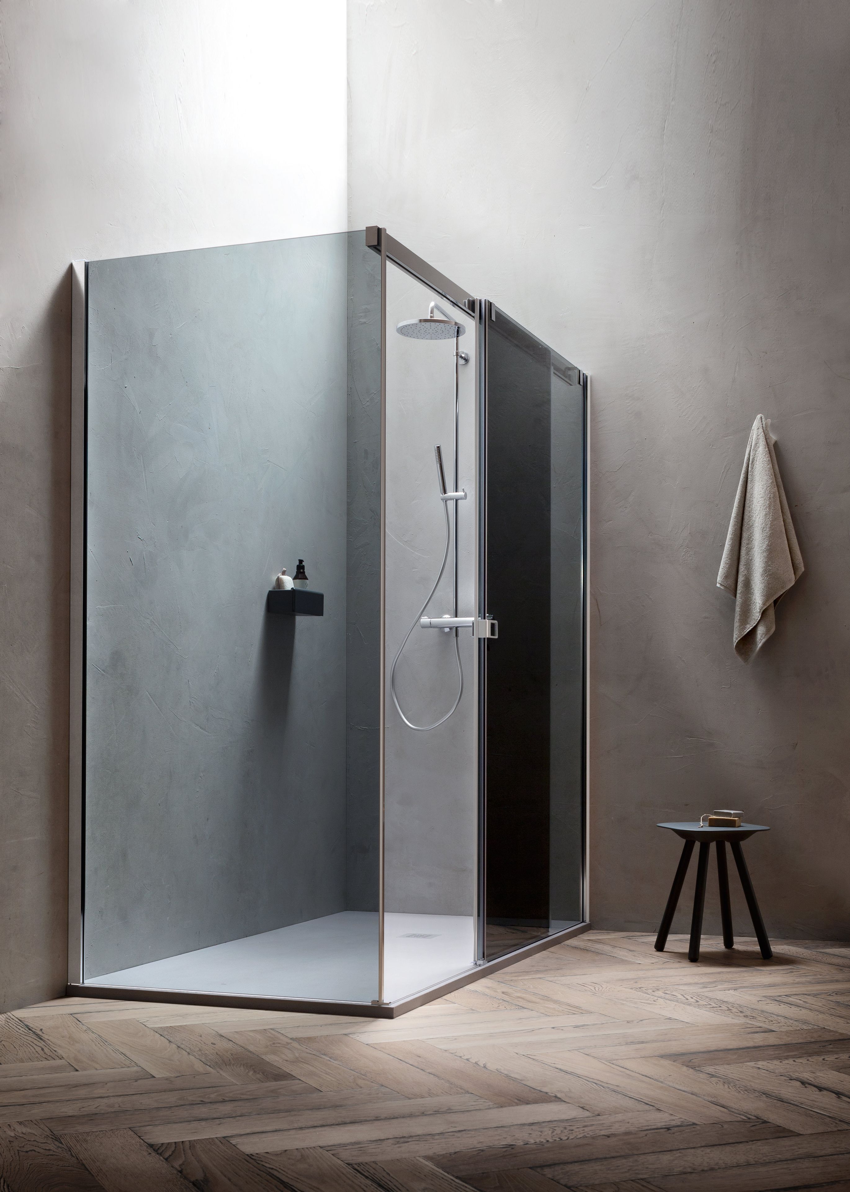 Угловая душевая кабина с раздвижной дверью ARBLU восемь ARCH-00078463 - Вид №1