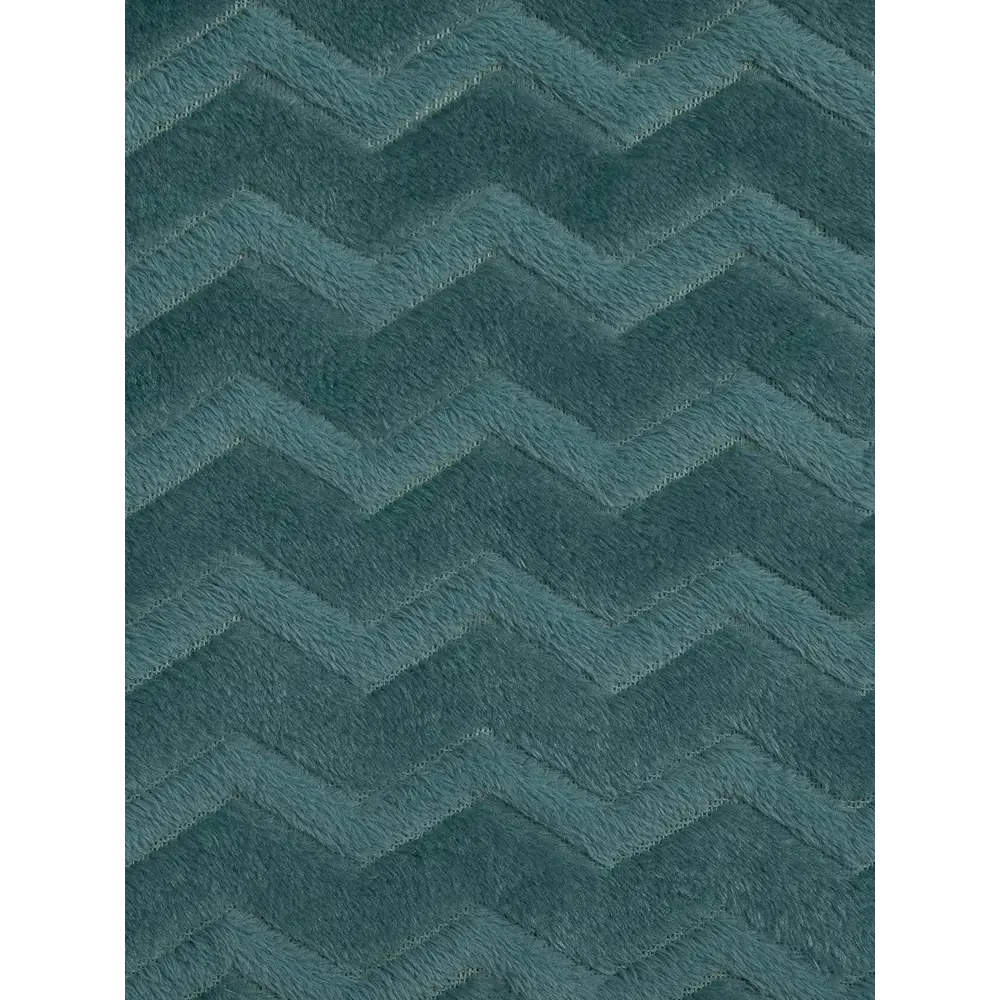 Плед Зигзаг 200x220 см фланель цвет бирюзовый TEXREPUBLIC STLM-2012402 - Вид №3
