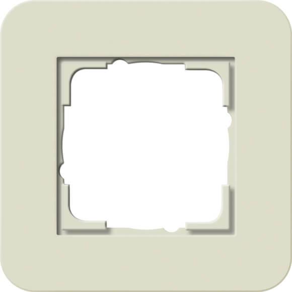 0211417 Рамка 1-постовая песочный/белый глянцевый Gira E3