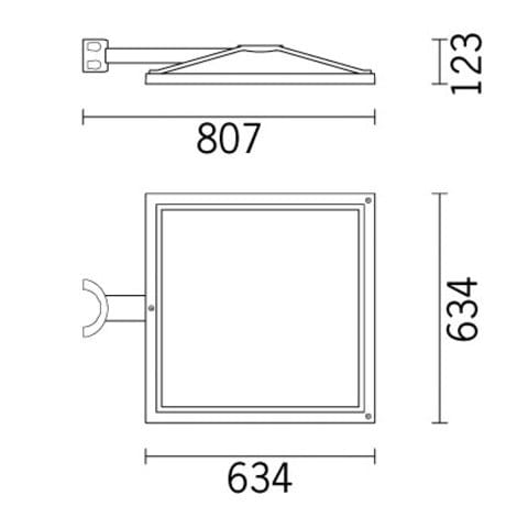 Настенный литой алюминиевый светодиодный уличный фонарь iGuzzini ARCH-00029583 - Вид №3