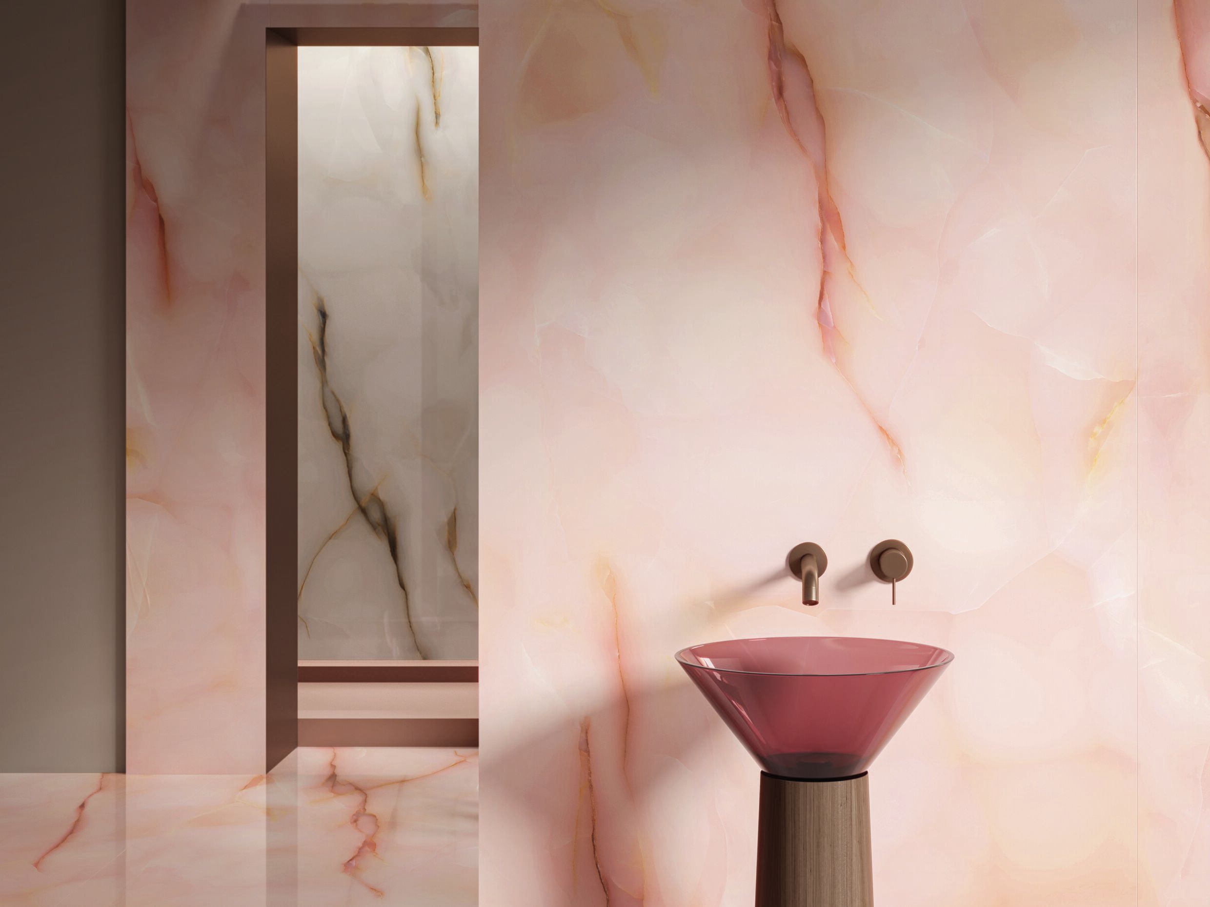 Пол / керамогранит с мраморным эффектом EmilCeramica чистый Оникс мраморные полотна ARCH-00091805