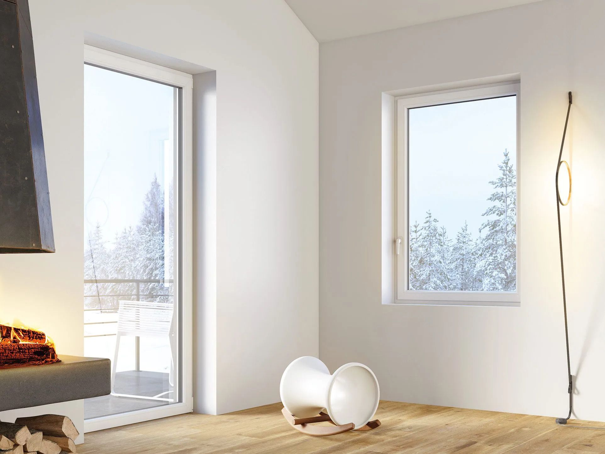 Алюминиевое и ПВХ створчатое окно D&V Serramenti URANO ARCH-00089787 - Вид №1