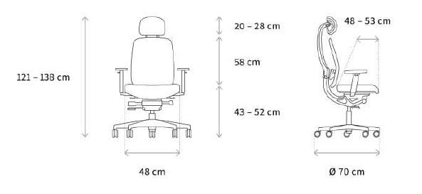 Ткань поворотный операционный офисный стул с колесами Wagner AluMedic ARCH-00010251 - Вид №5
