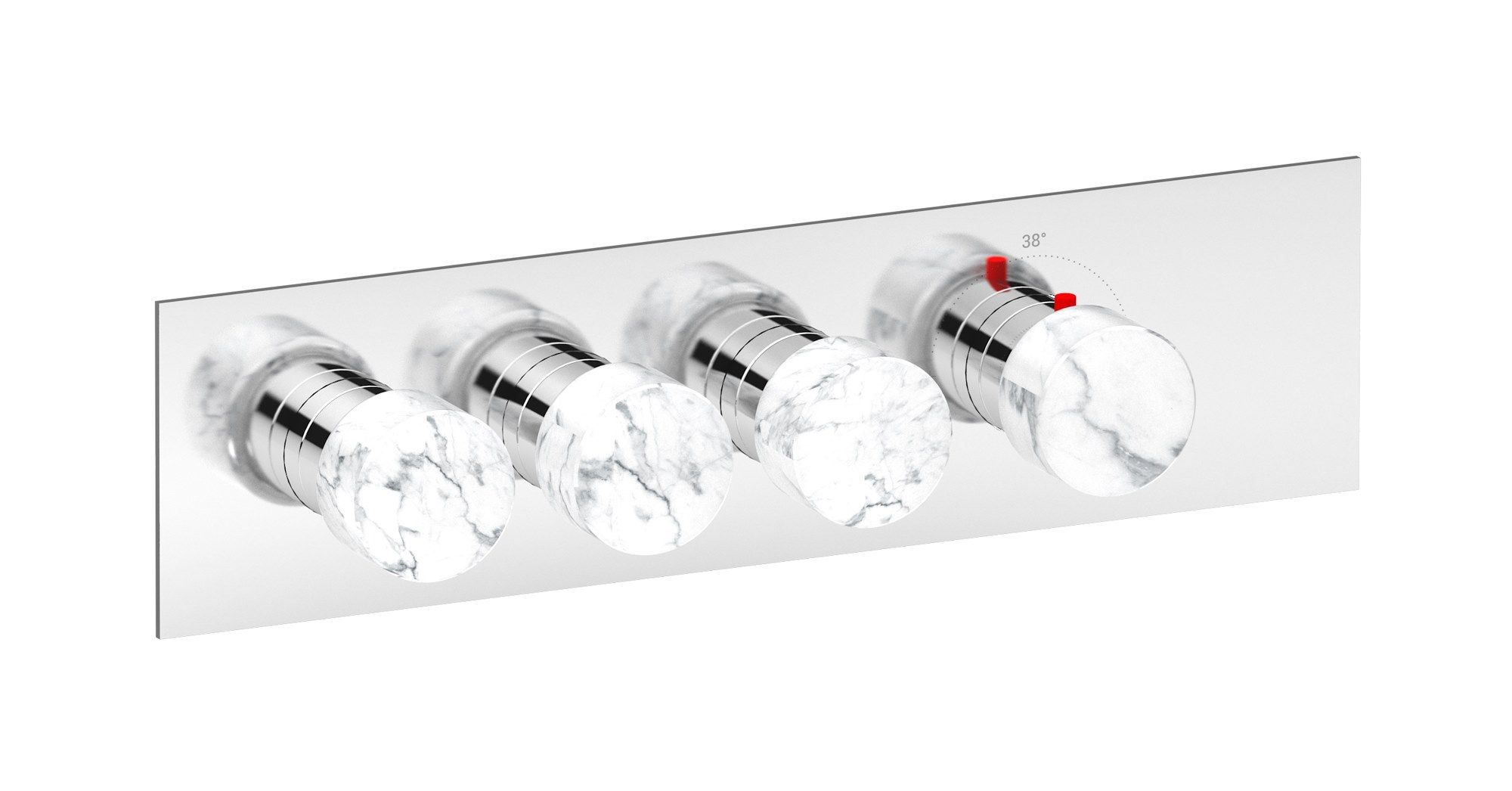 Термостатический смеситель для душа с 4 отверстиями IB Aqua ARCH-00118744 - Вид №1