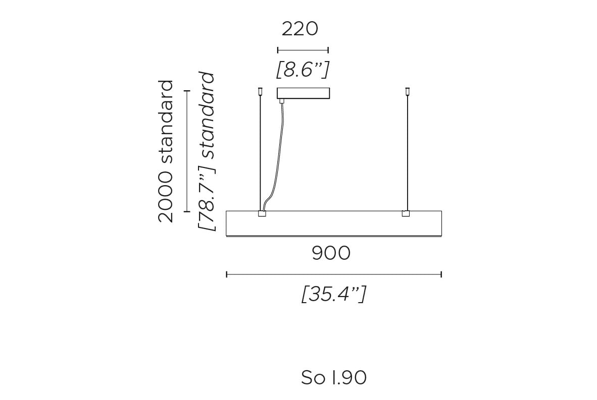 Металлический светодиодный подвесной светильник Contardi Stick ARCH-00089341 - Вид №3