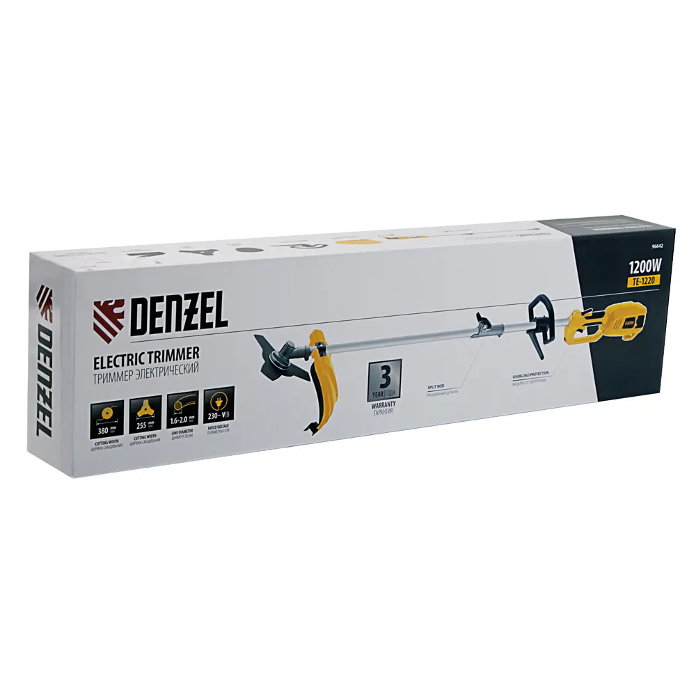 Триммер электрический Denzel TE-1220 1200 Вт STLM-2200791 - Вид №7