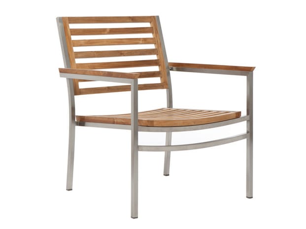 Садовое кресло из тикового дерева с подлокотниками Il Giardino di Legno ARCH-00072329