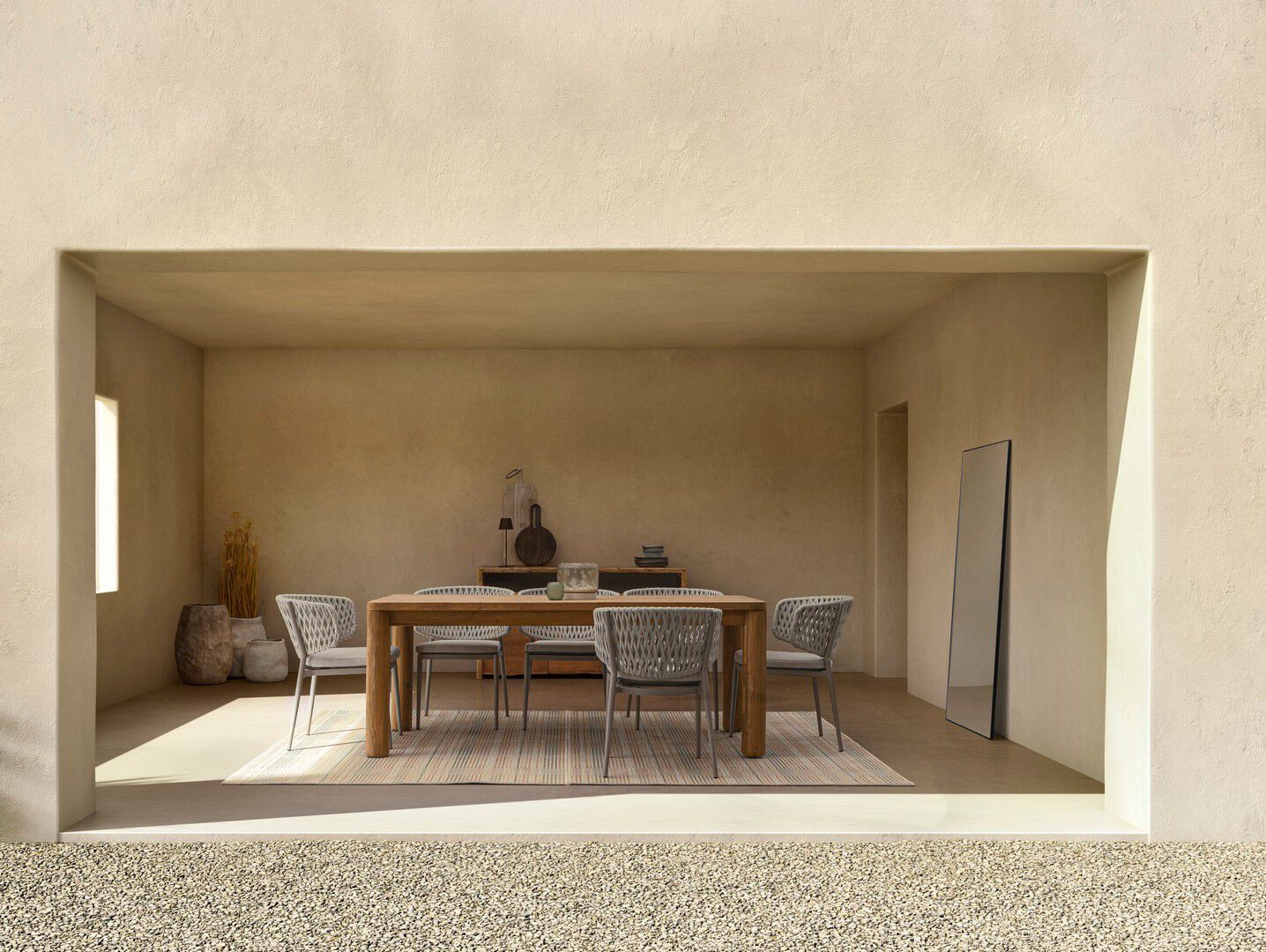 Штабелируемый садовый стул из веревки и алюминия BIZZOTTO NOELIA ARCH-00069312 - Вид №2